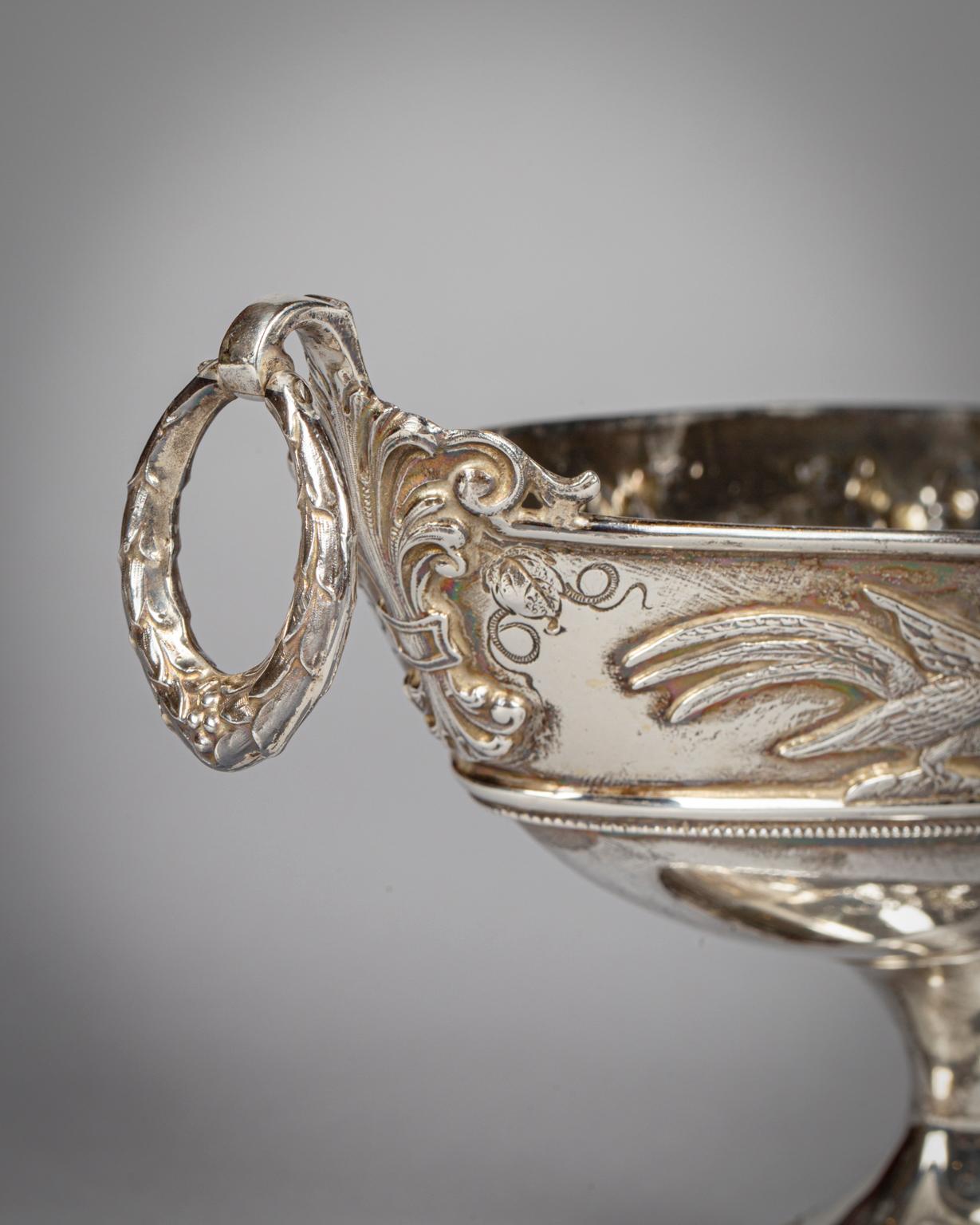 Three Piece Sterling Silver Table Garniture, circa 1900 In Good Condition For Sale In New York, NY