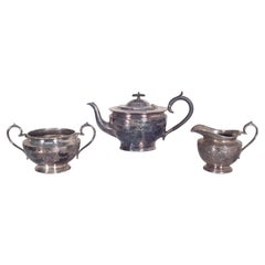 Three-Piece Tea Set In Silver Plated