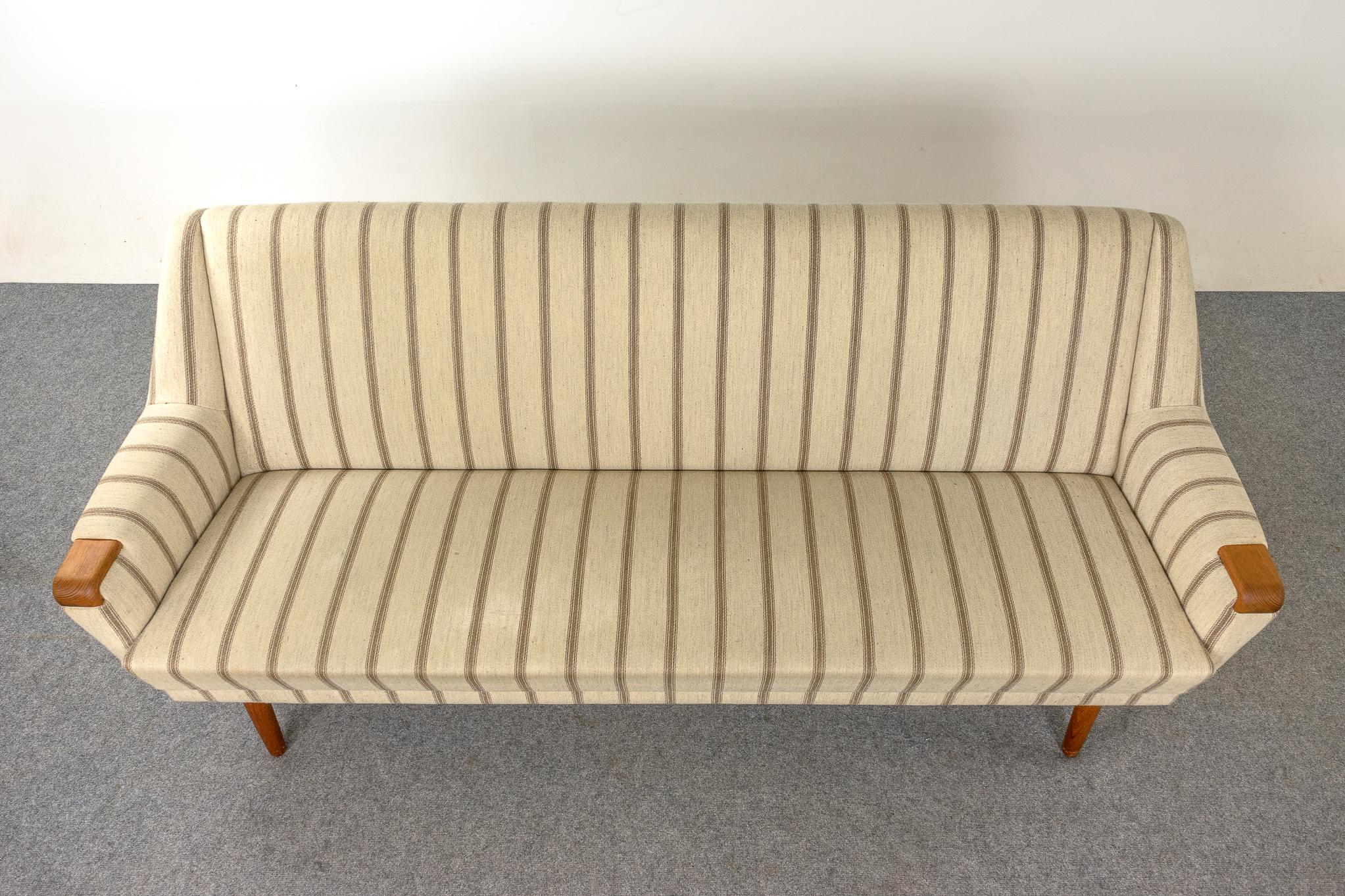 Three Piece Teak Danish Modern Sofa Set 4