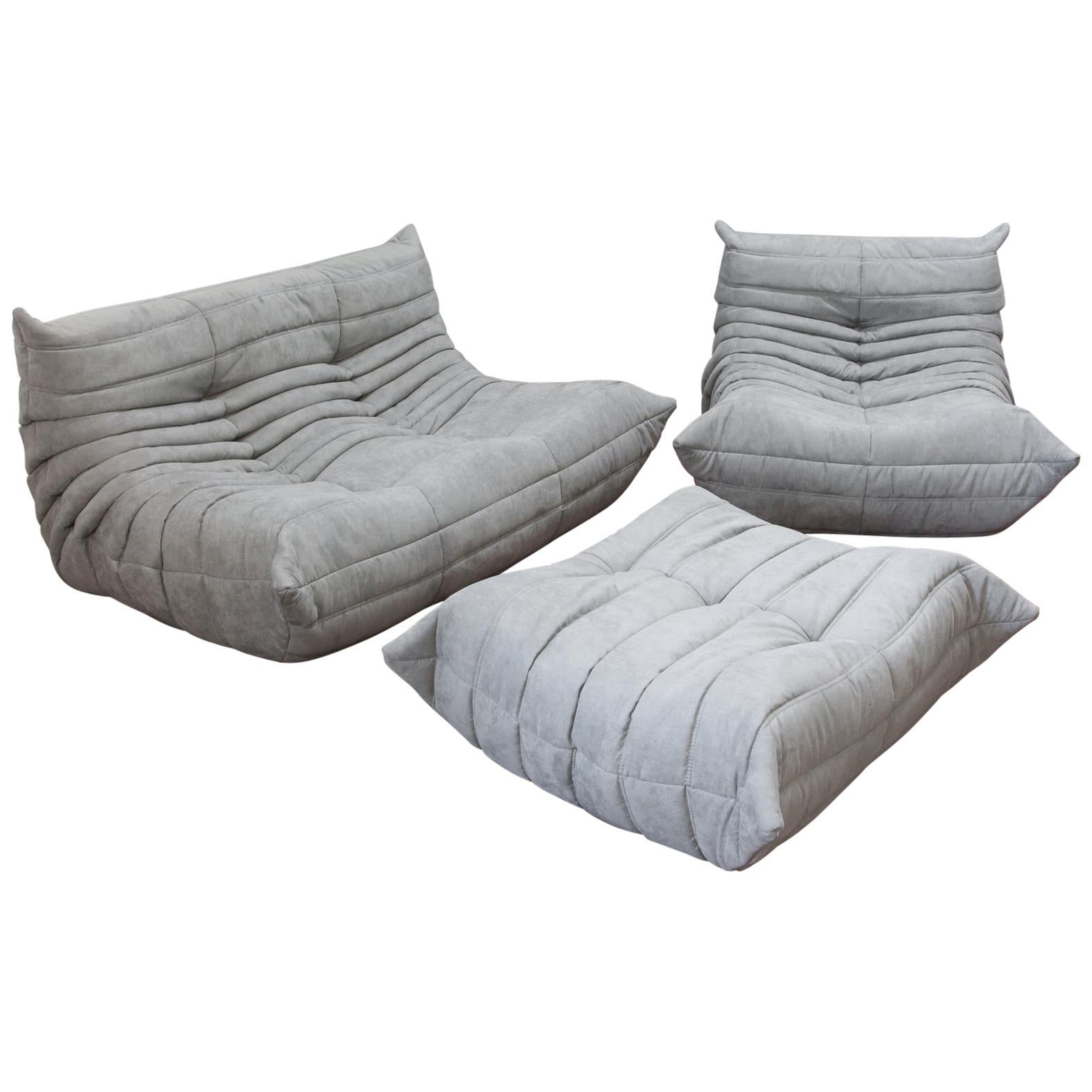 Three-Piece Togo Set by Michel Ducaroy Manufactured by Ligne Roset in France For Sale