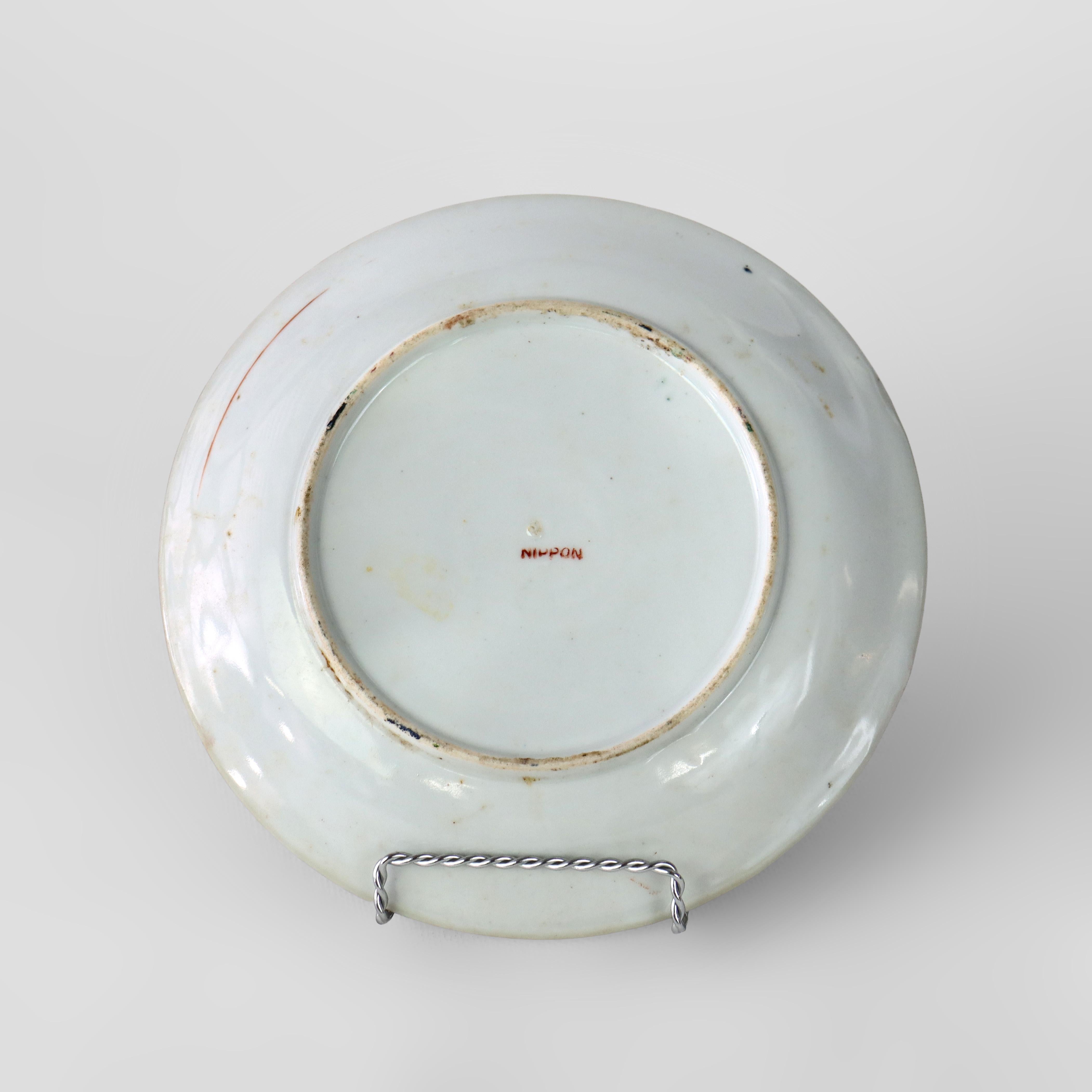 Japonais Trois assiettes japonaises anciennes Nippon signées C1930 en vente