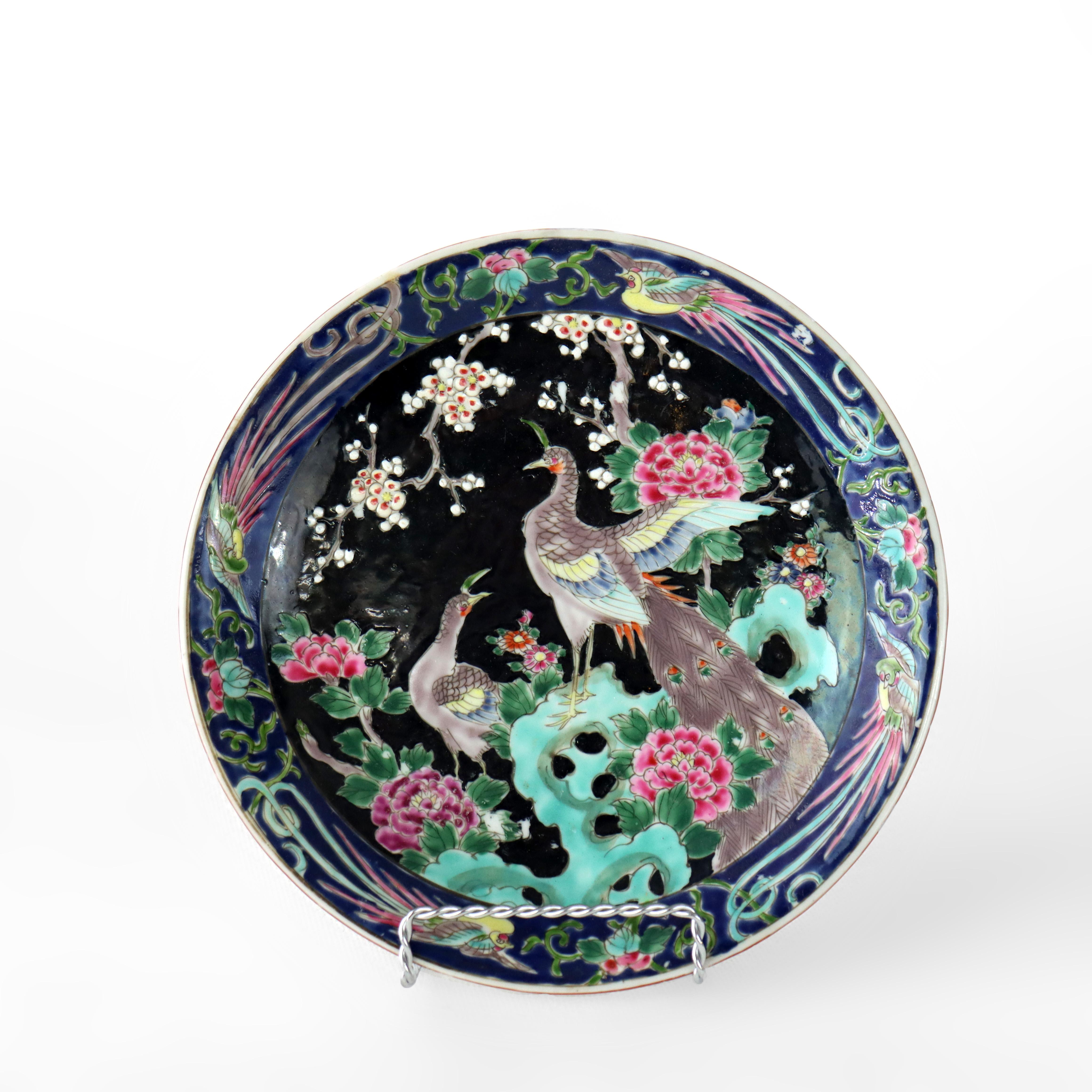 Trois assiettes japonaises anciennes Nippon signées C1930 en vente 1