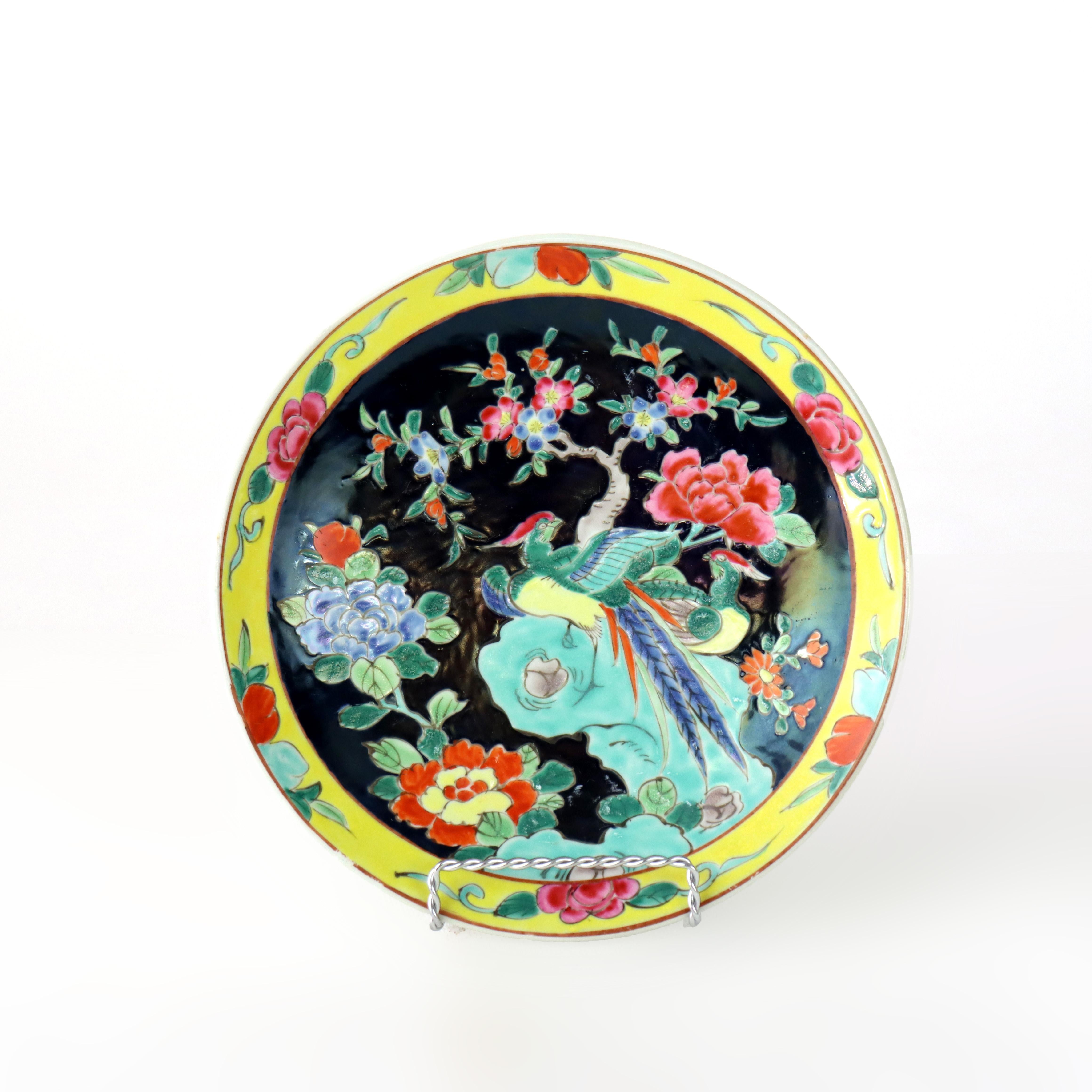 Trois assiettes japonaises anciennes Nippon signées C1930 en vente 3