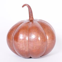 Two Pieces of Hand Hammered Copper Fruit