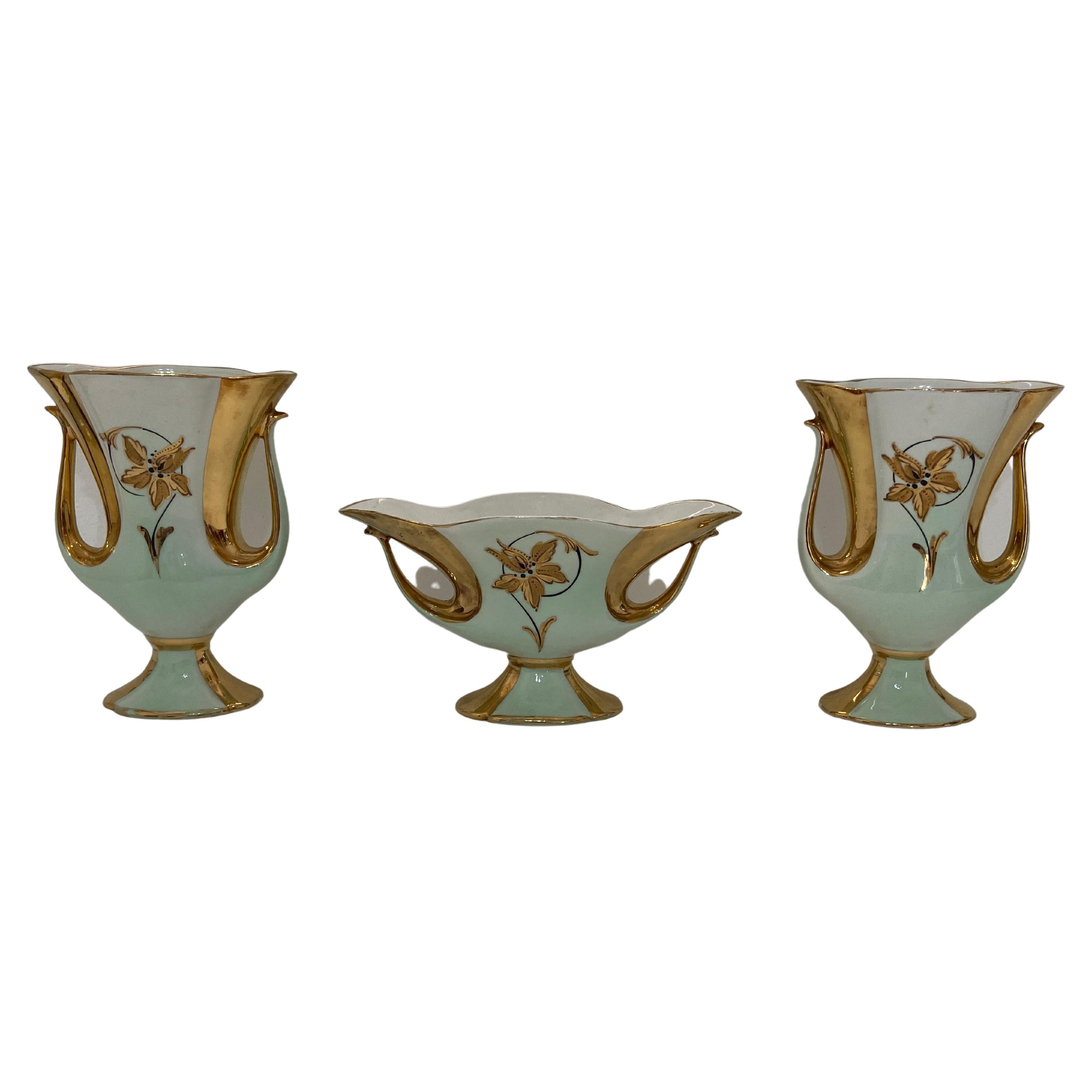 Three Pieces of Italian Vintage Ceramics, 1950s For Sale