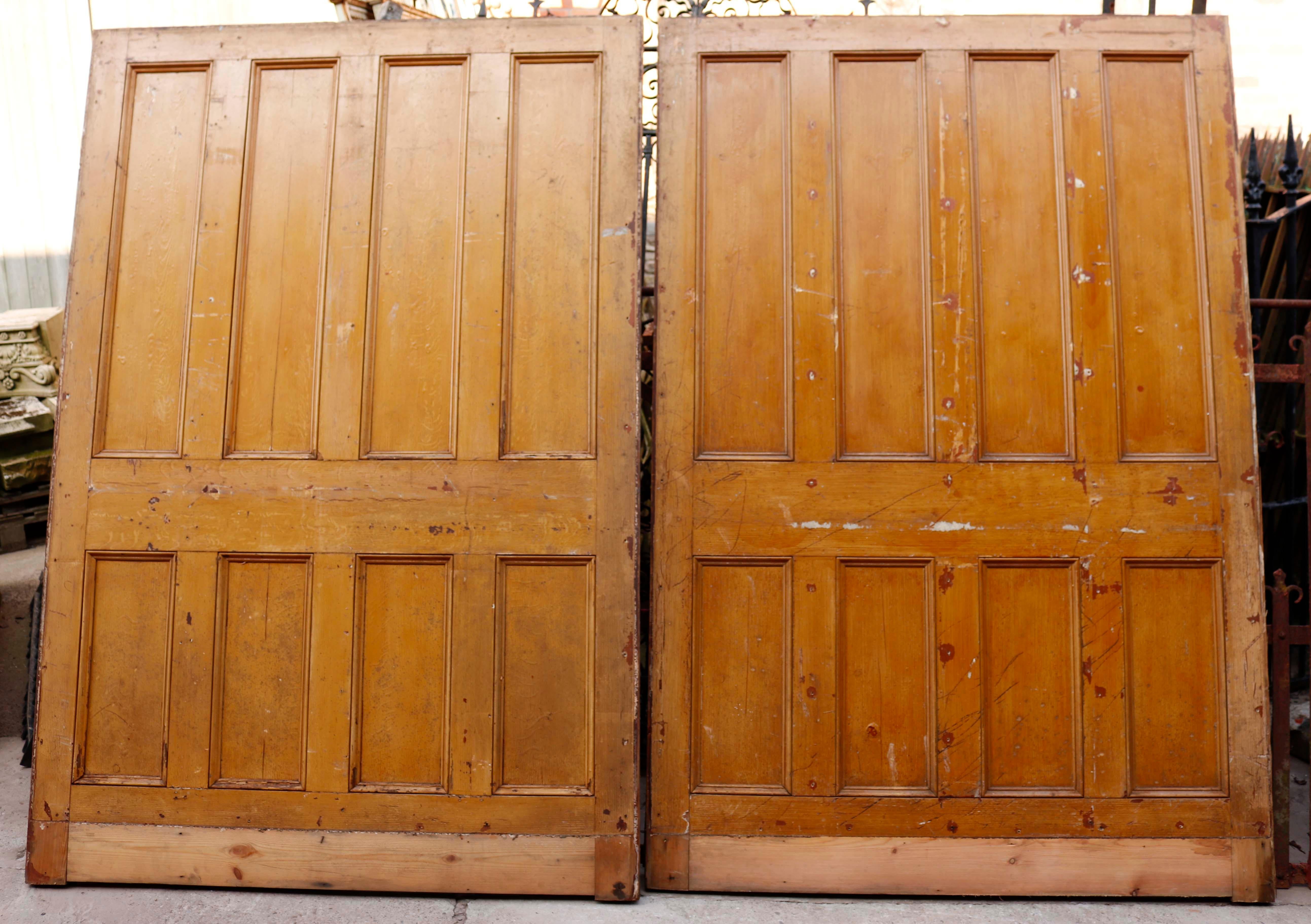 Three Pieces of Salvaged Wooden Panelling For Sale 4