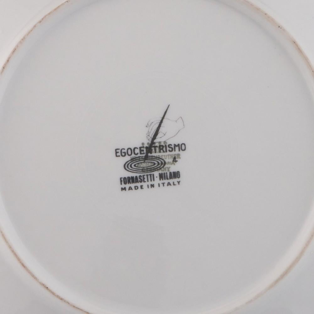 Three Pierro Fornasetti Egocentrismo Plates, c1960 For Sale 3