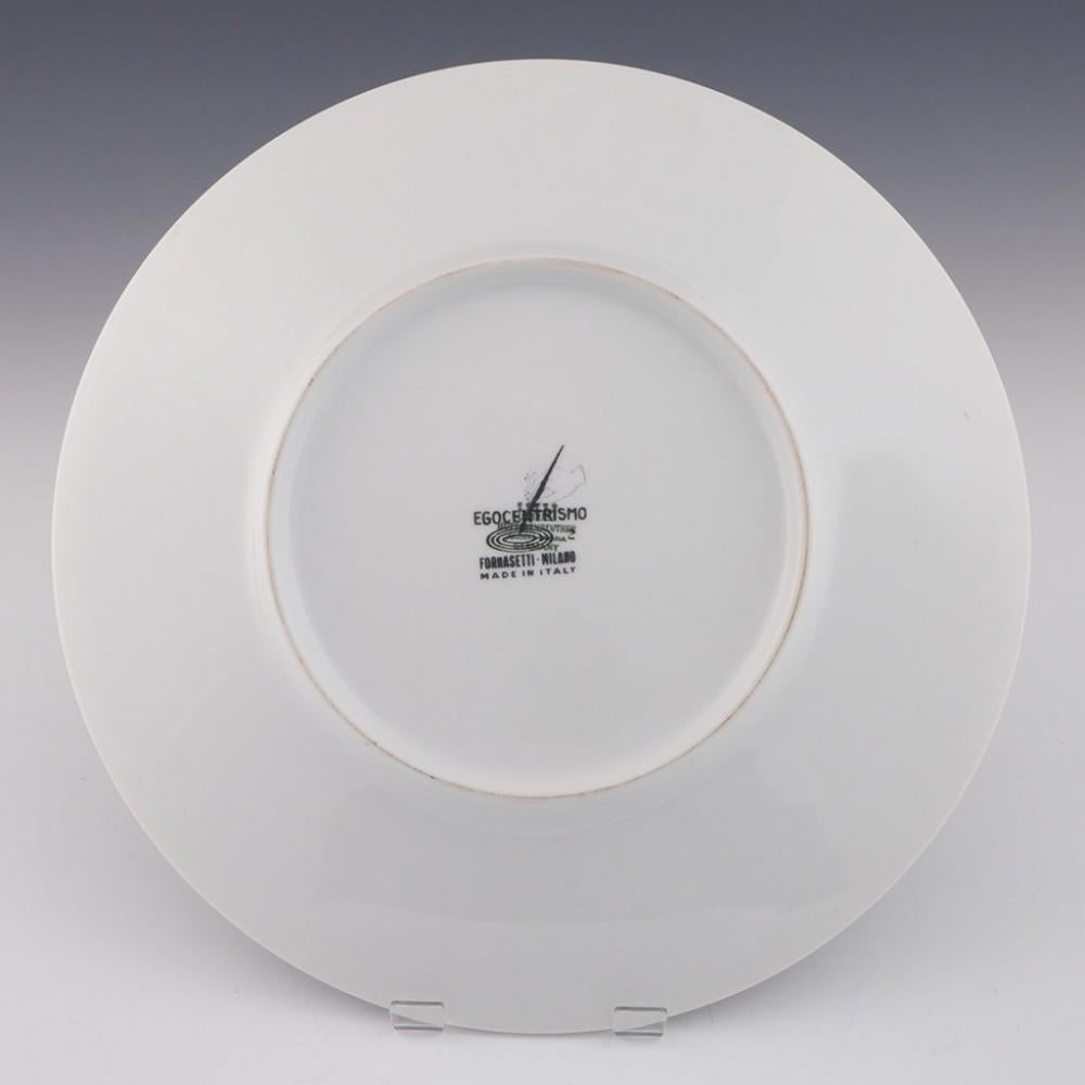 20th Century Three Pierro Fornasetti Egocentrismo Plates, c1960 For Sale