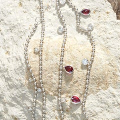 1.26 ct Pigeon Blood Ruby and Diamonds Amazing Necklace Synonym Colors for Love