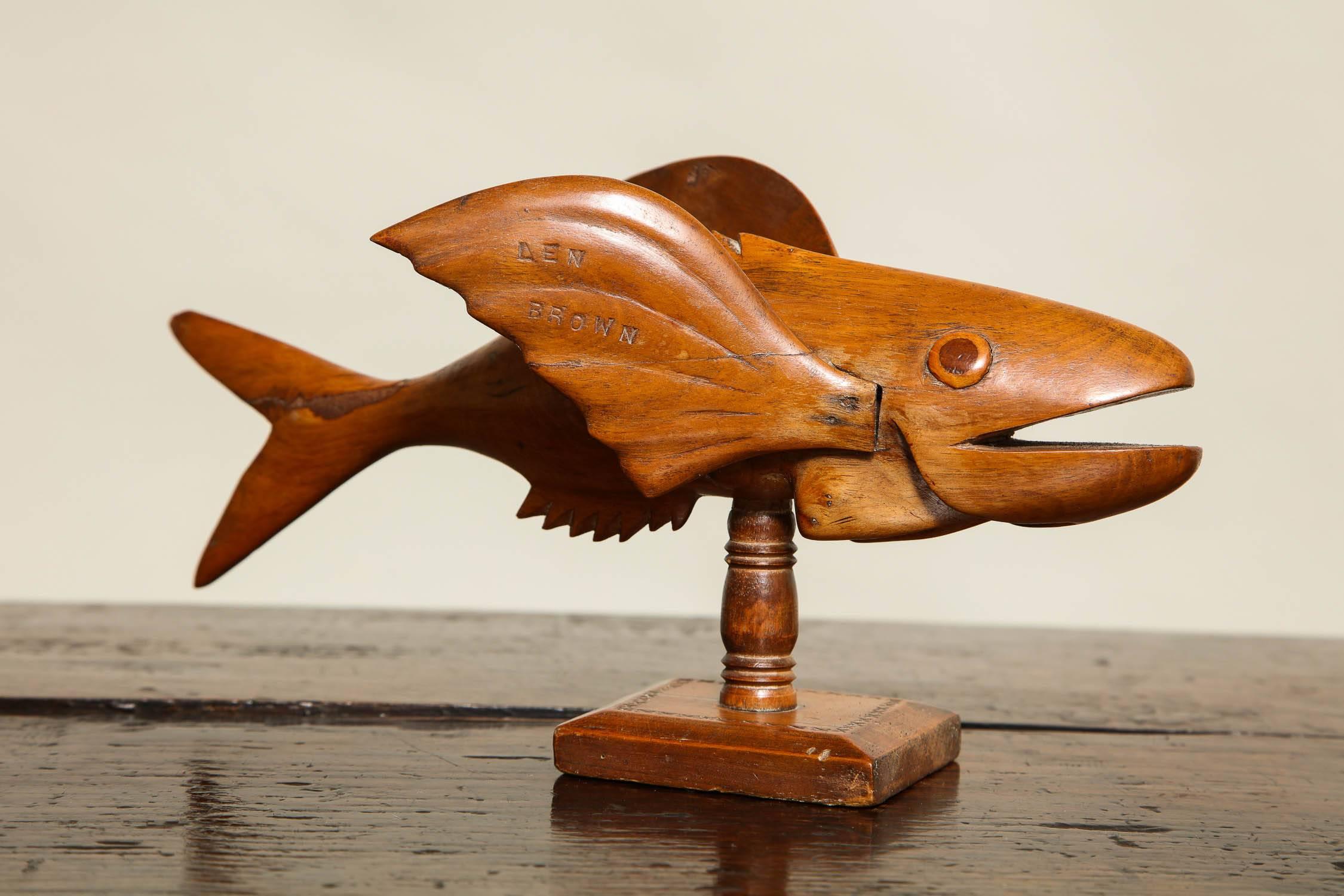 Wood Carved Flying Fish