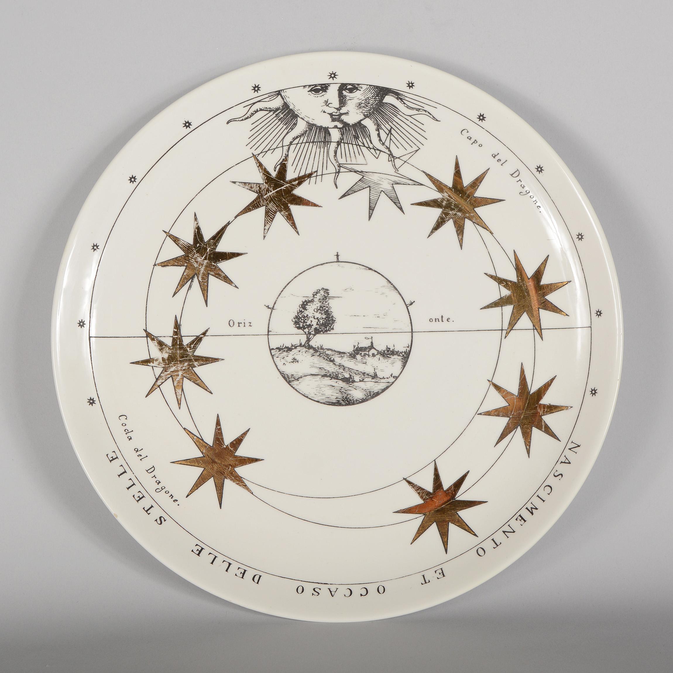 Three Plates from the Astronomici Series by Piero Fornasetti 8