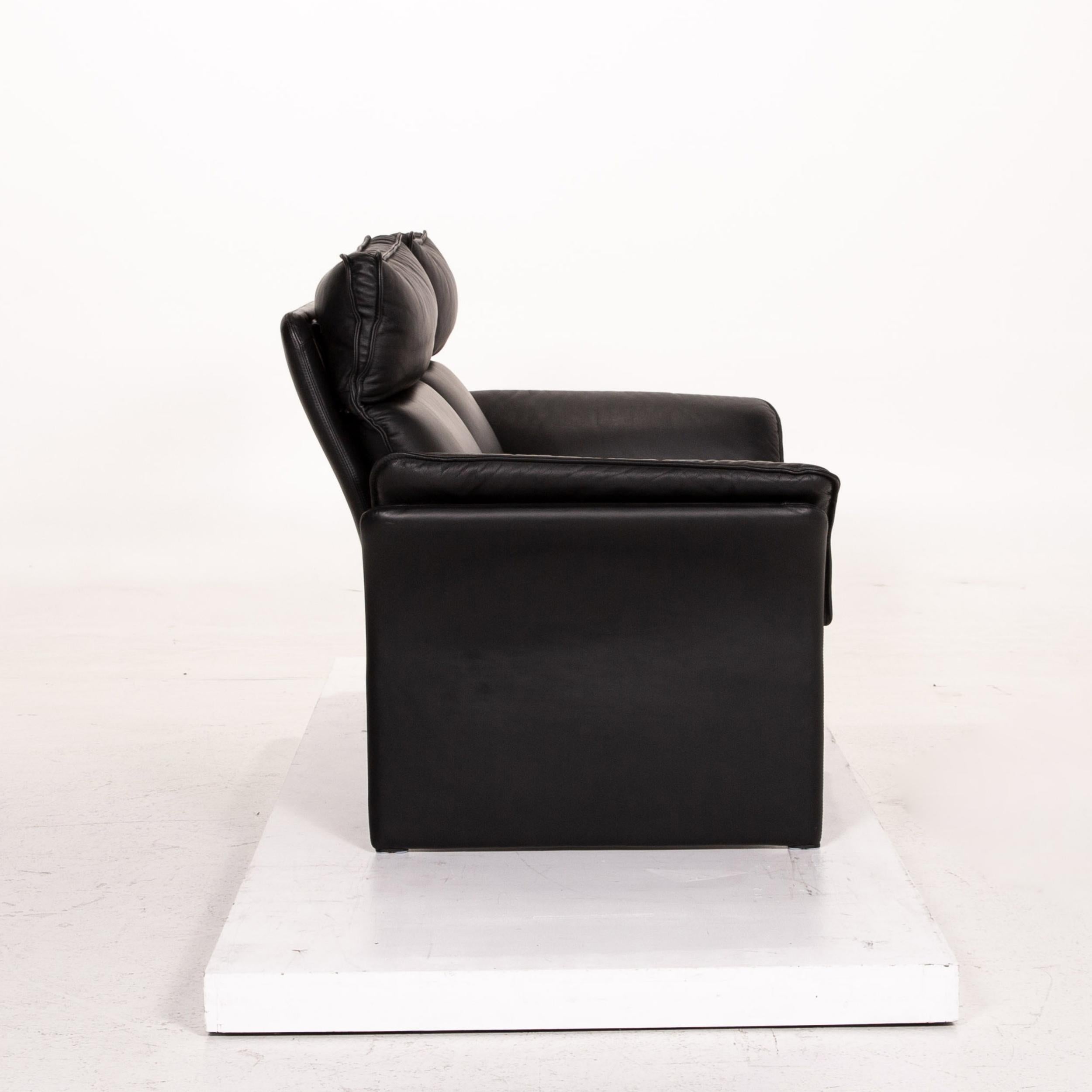 Three-Point Scala Leather Sofa Set Black 1 Three-Seat 1 Two-Seat 9