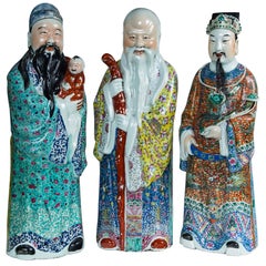 Three Porcelain Figures of the Chinese Immortals