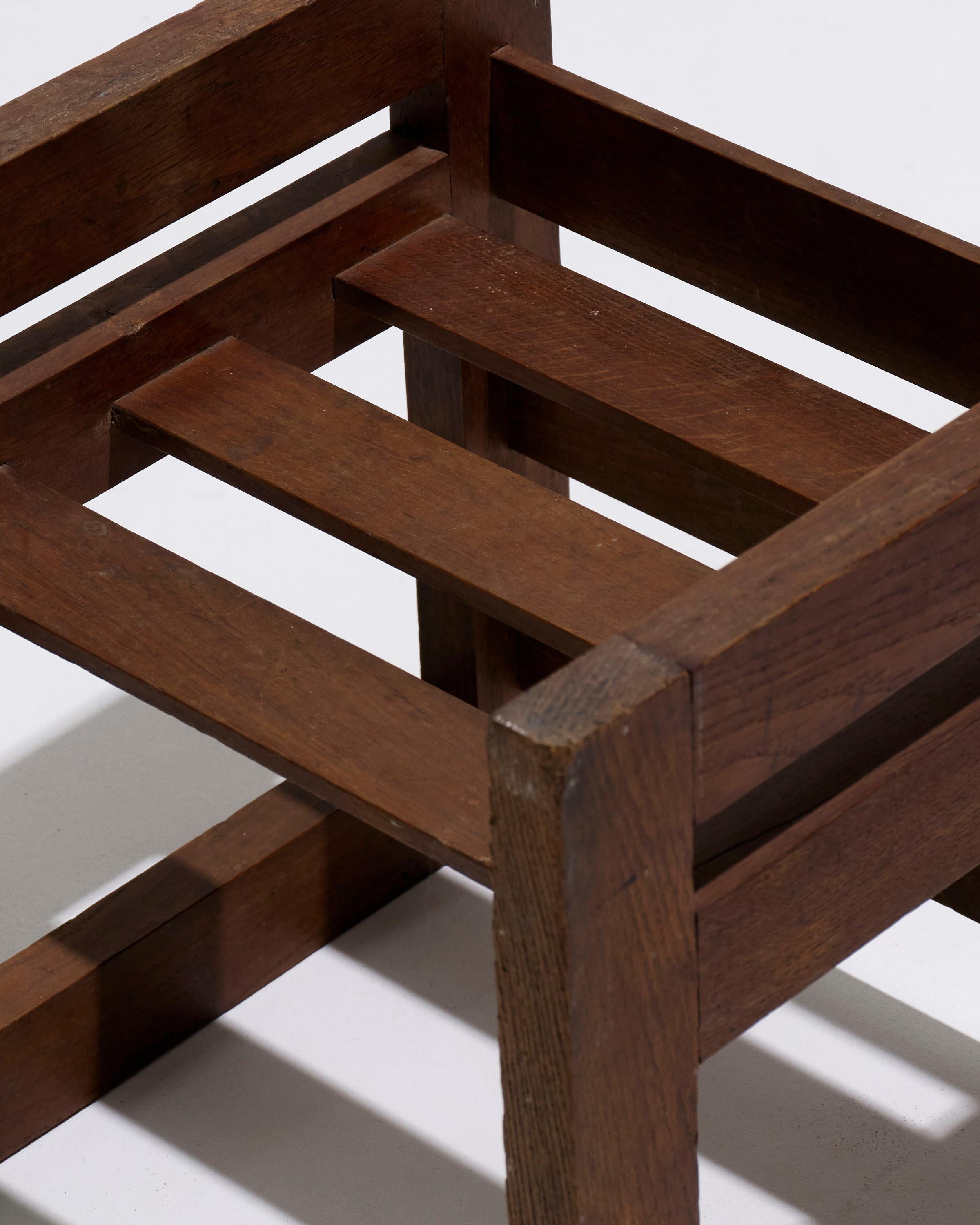 Three-position wooden stool, 1950s For Sale 5
