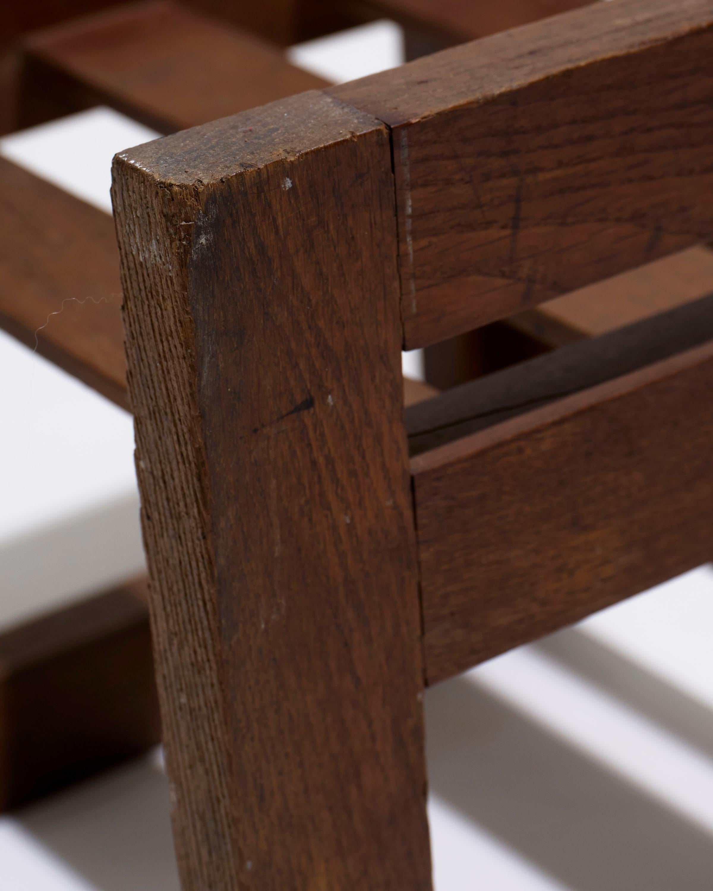 Three-position wooden stool, 1950s For Sale 7