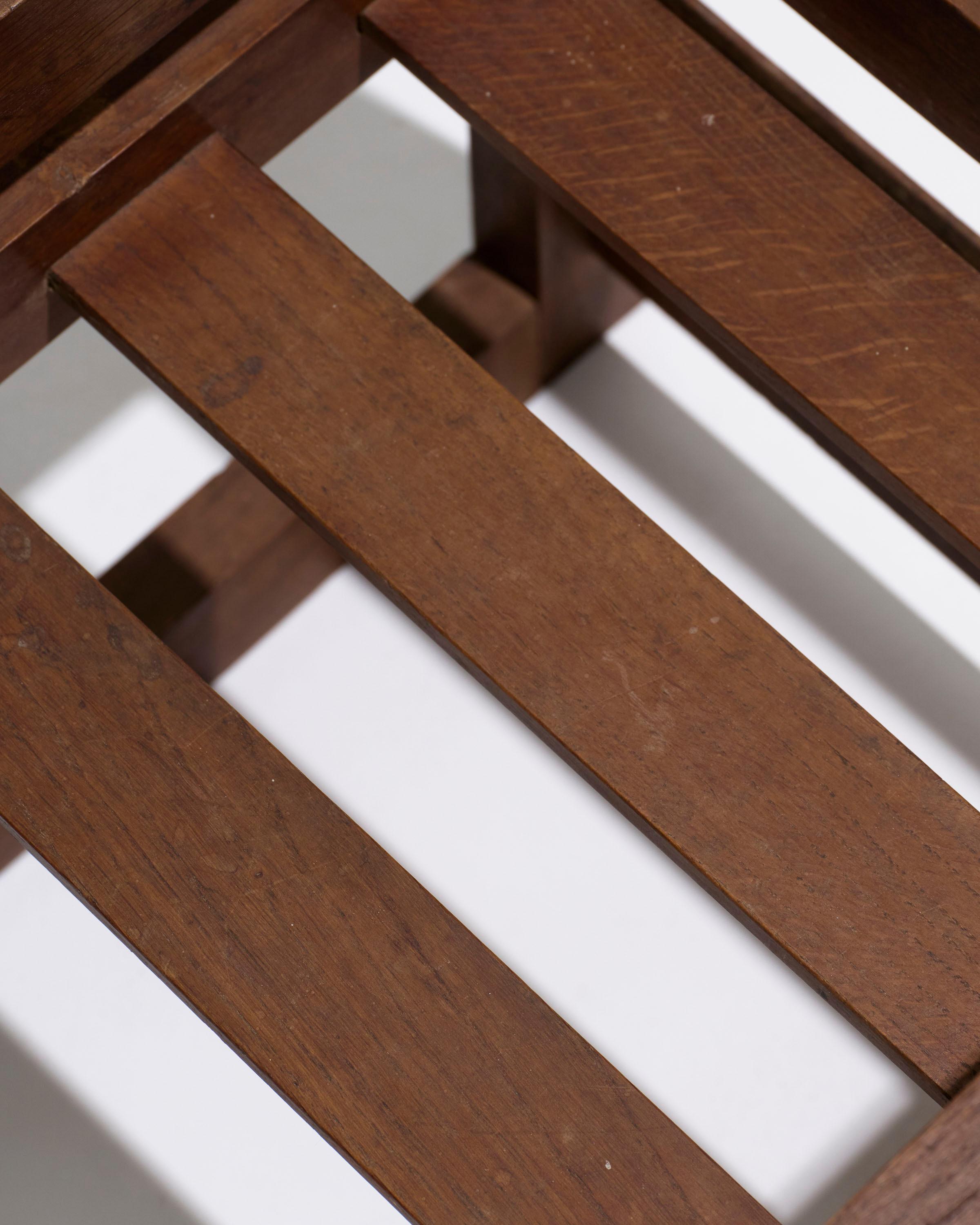 Three-position wooden stool, 1950s For Sale 9