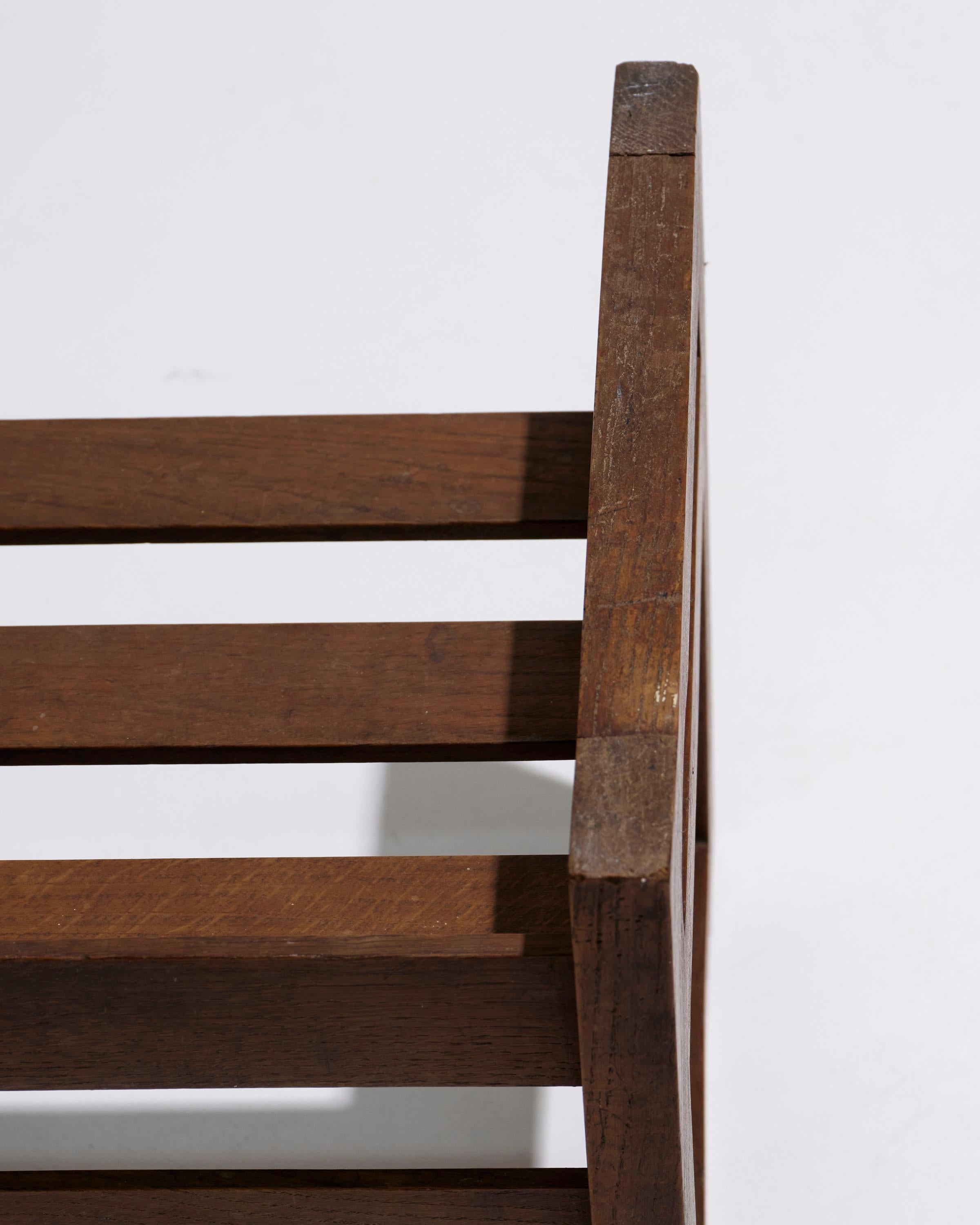 Three-position wooden stool, 1950s For Sale 11