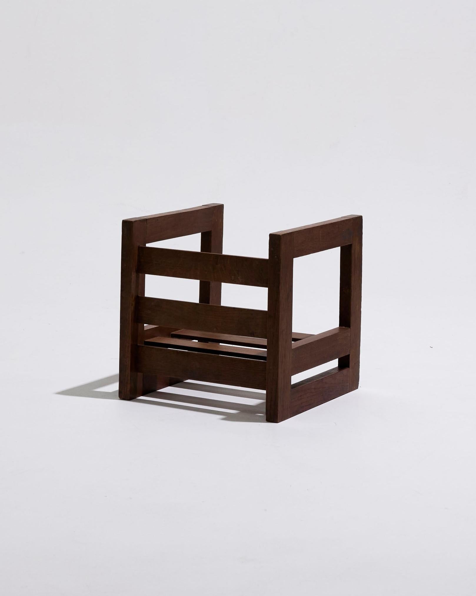 20th Century Three-position wooden stool, 1950s For Sale