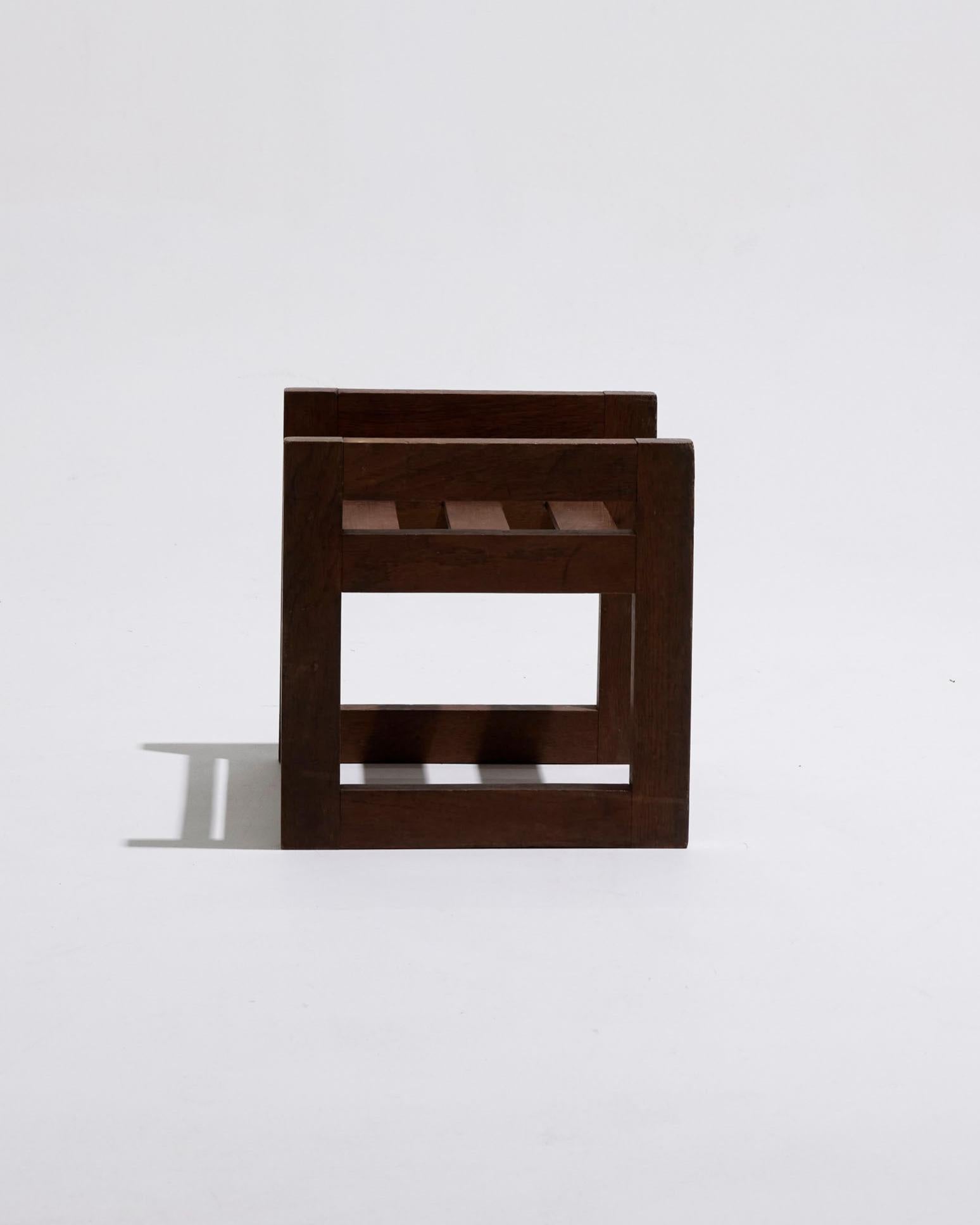Three-position wooden stool, 1950s For Sale 2