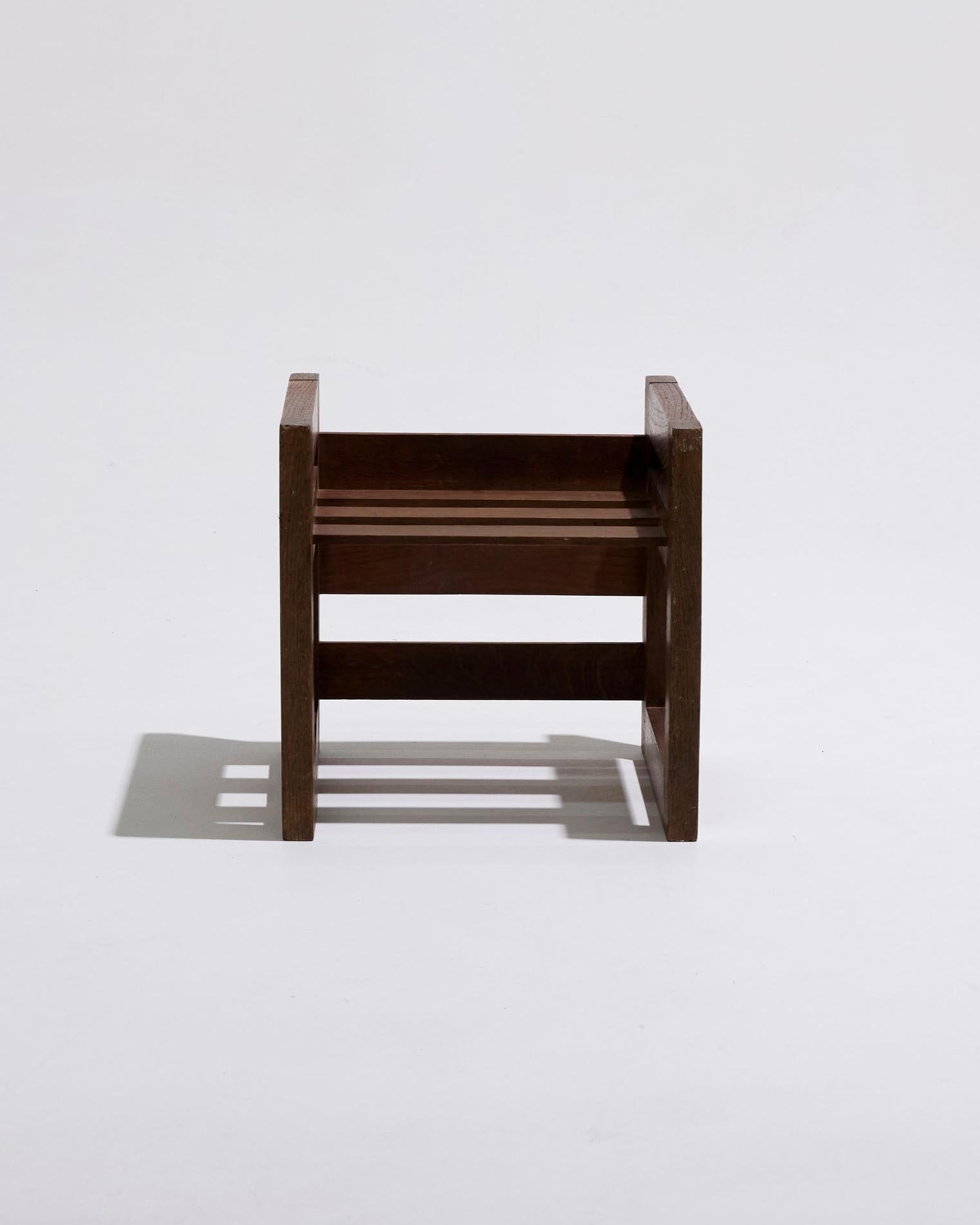 Three-position wooden stool, 1950s For Sale 4