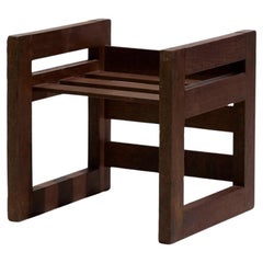 Three-position wooden stool, 1950s