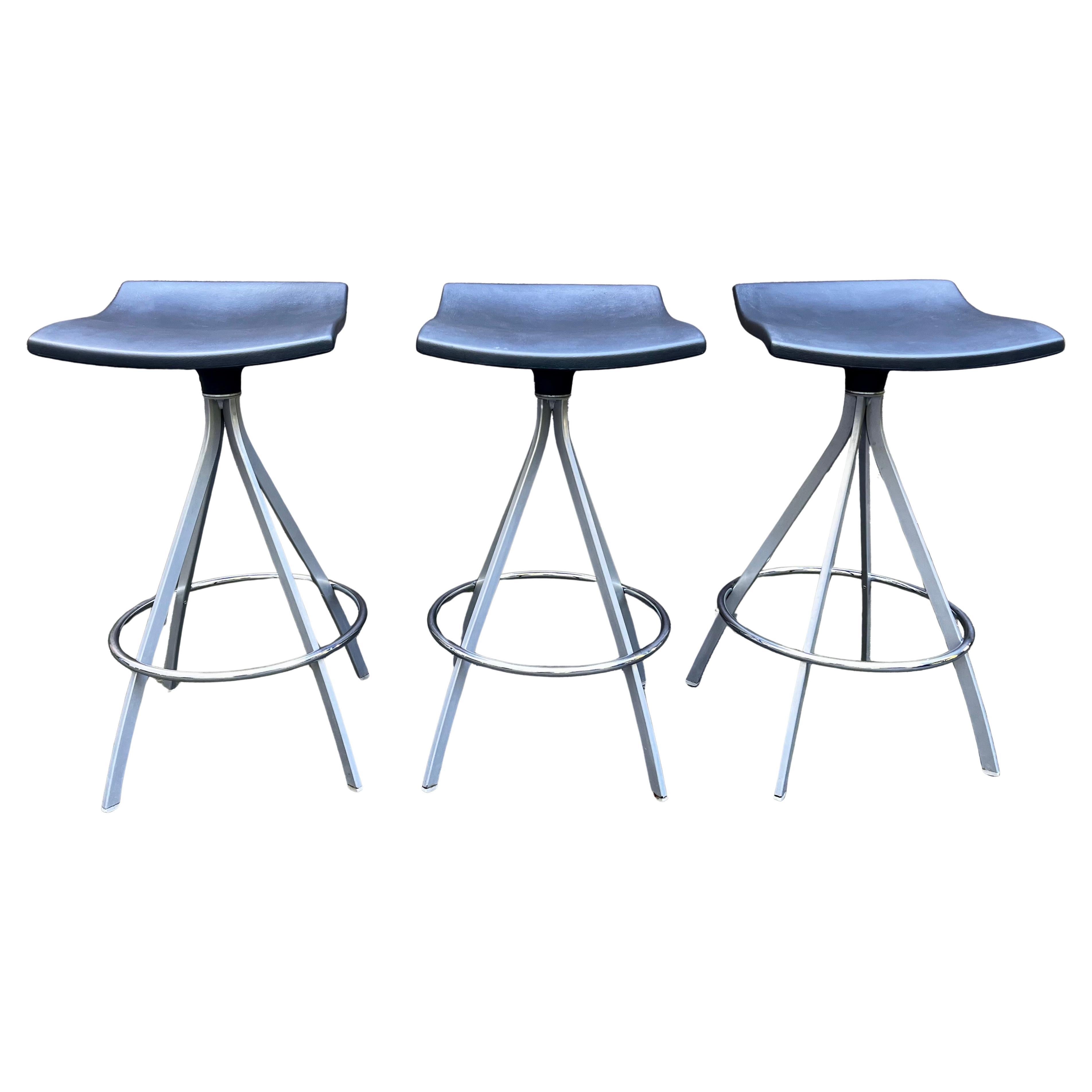Three Postmodern Counter Height Stools by Jorge Pensi for Mobles 114
