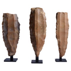 Three Prehistoric Neolithic Flint Cores