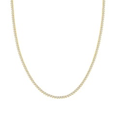 Collier de tennis en or 14K avec pierres d'émeraude à trois branches