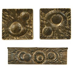 Architectural Push Pull Door Handles and Letterbox with Crater Relief