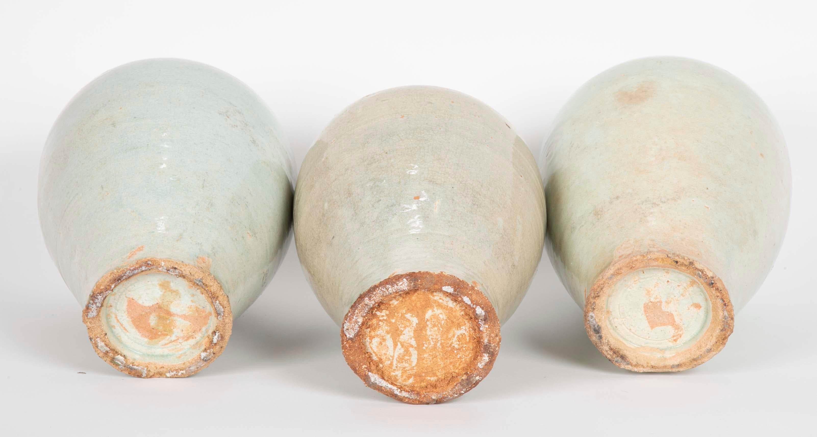 Three Qingbai Glazed Porcelain Covered Vases 1