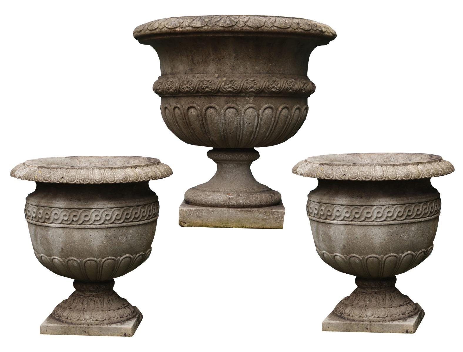 Monumental Stone Estate Urns at 1stDibs