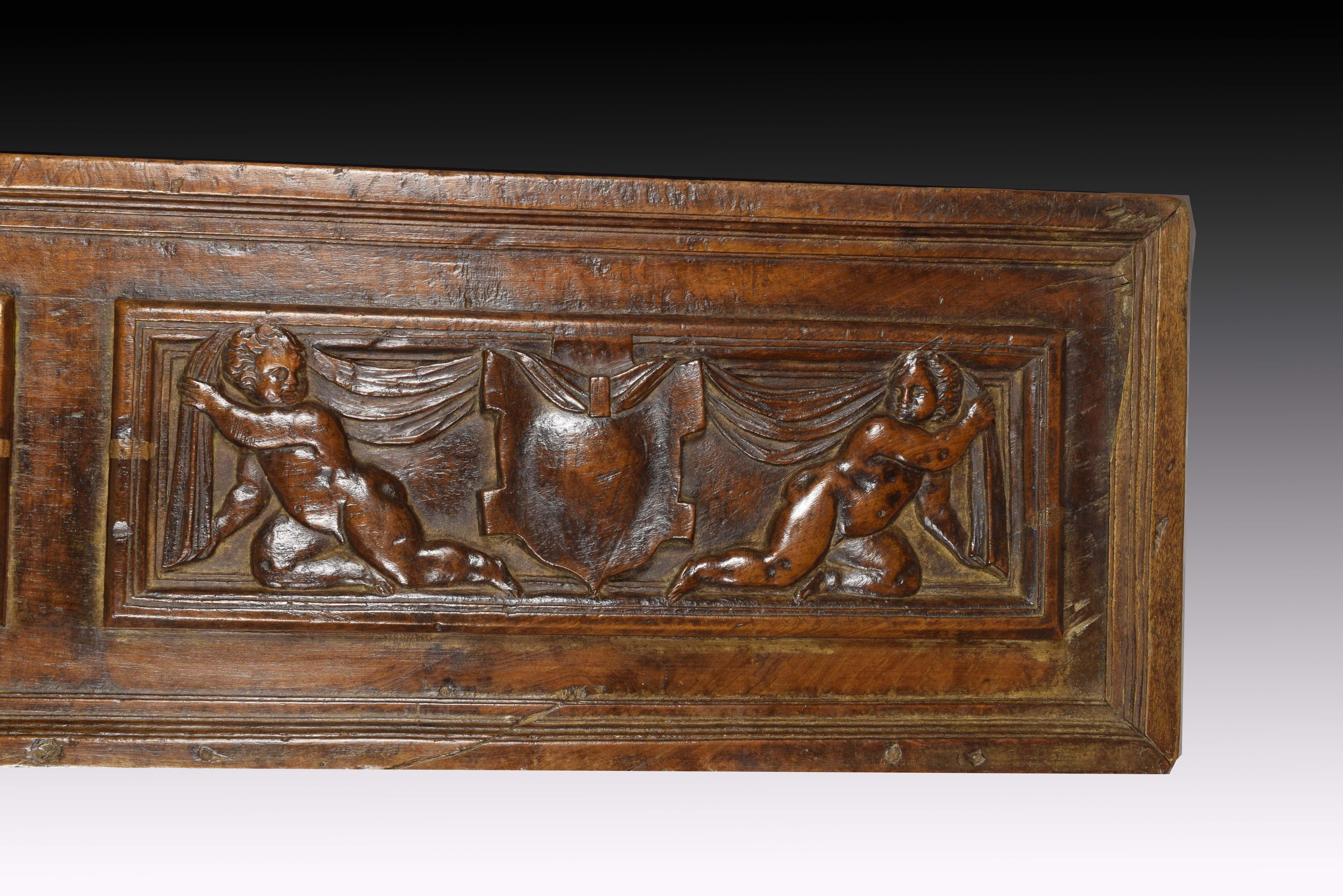 Three Rectangular Panels, Wood, Renaissance, 16th Century In Fair Condition In Madrid, ES