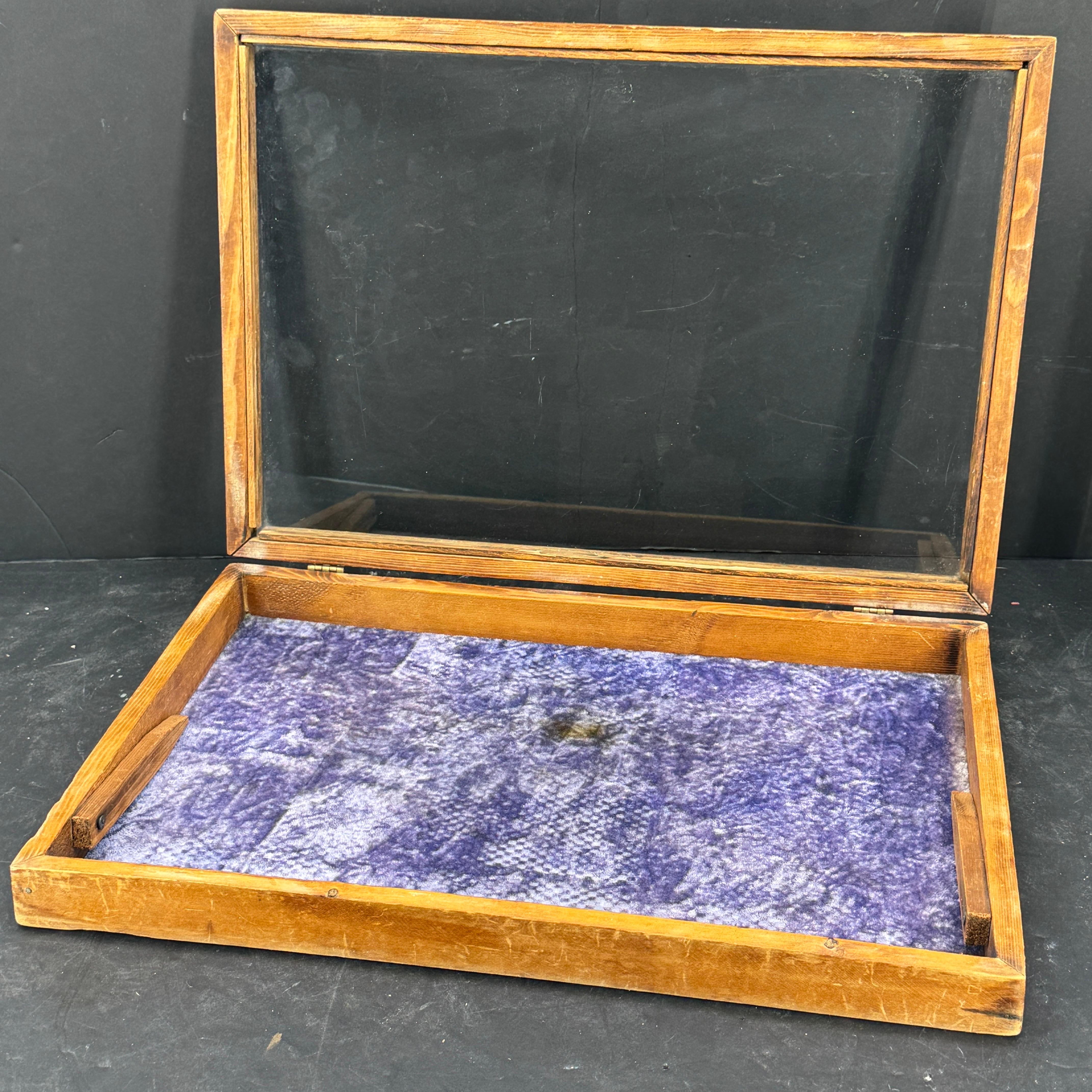 Three Rectangular Wood Glass Table Display Cabinets Vitrines 10