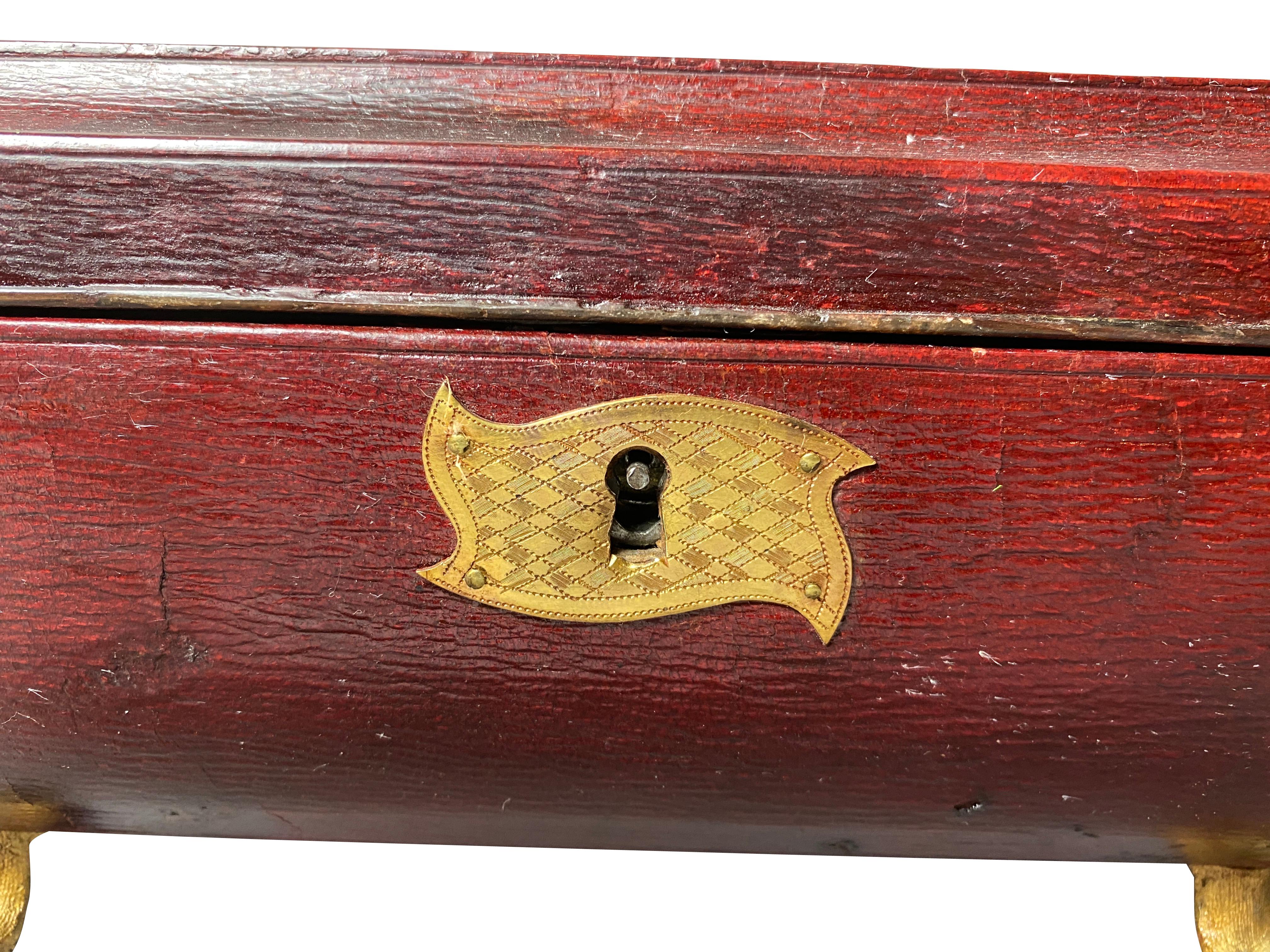 Three Regency Red Leather Boxes 13