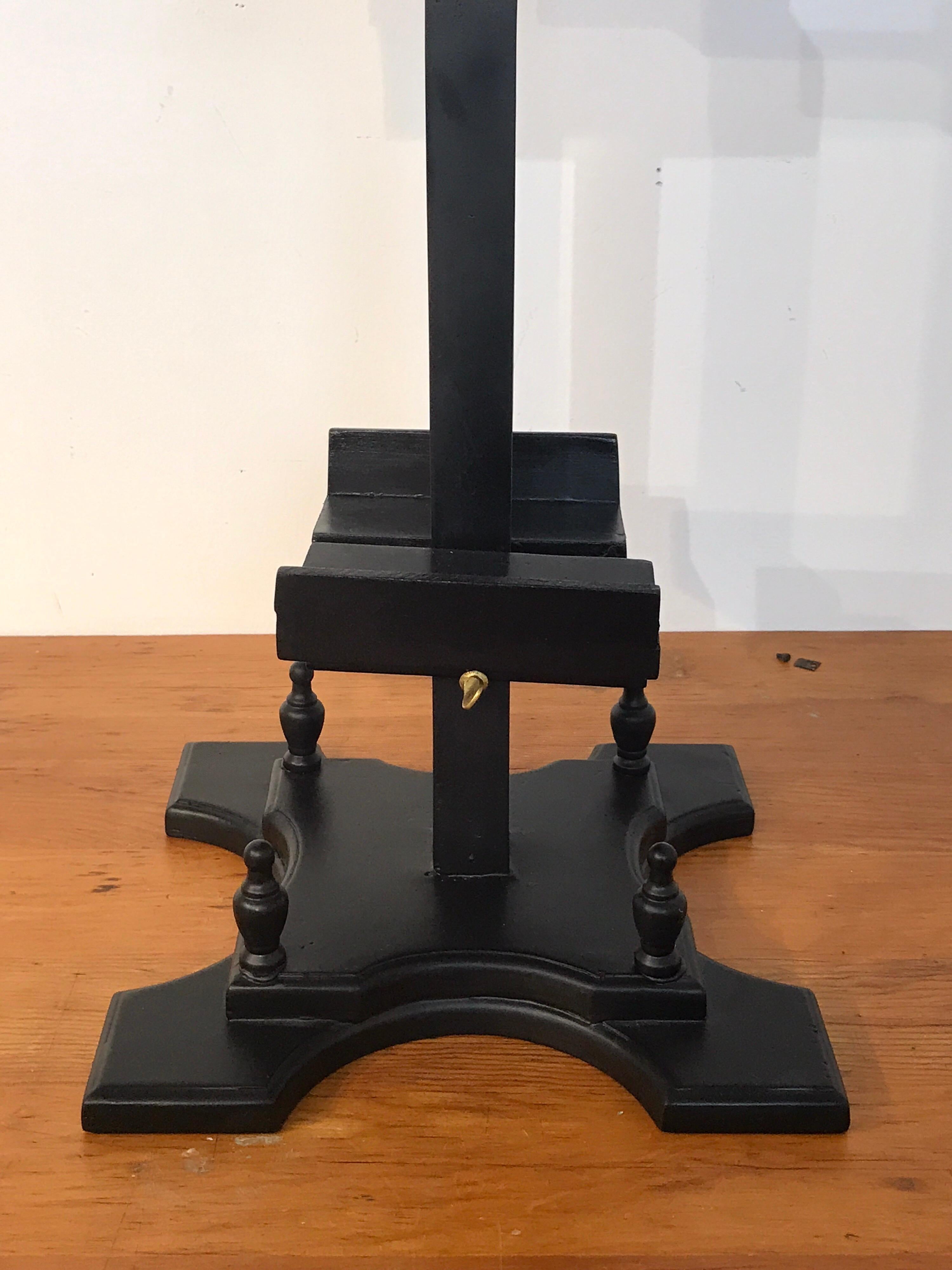 Regency Style Ebonized Dual Sided Table Easel In Good Condition In West Palm Beach, FL