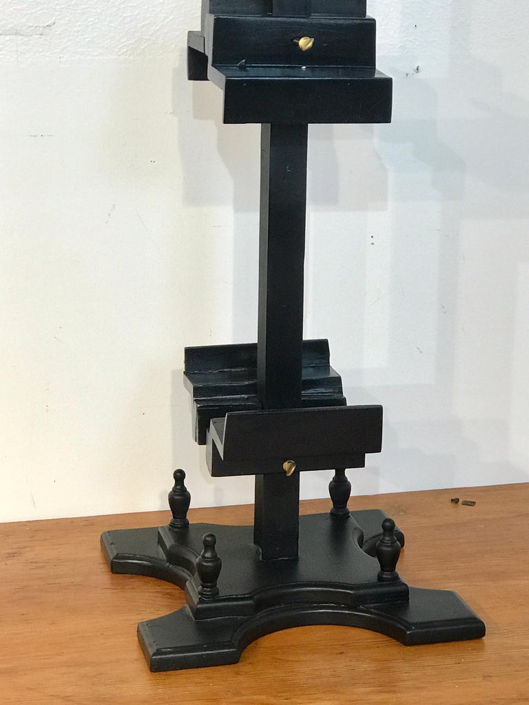 Three Regency Style Ebonized Dual Sided Table Easels For Sale at 1stdibs