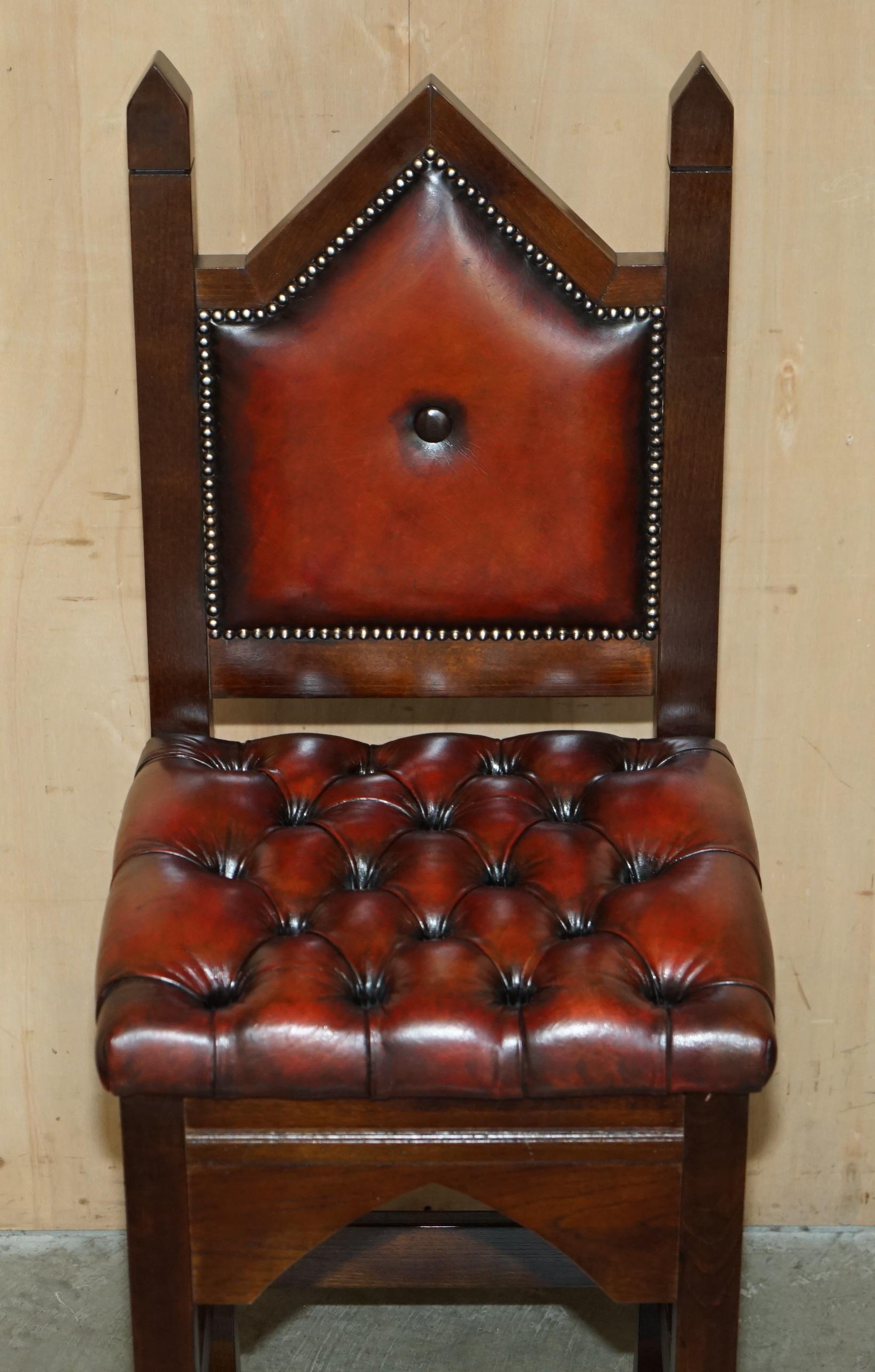 Trois tabourets de bar récupérés en cuir marron chiné à la cendres de chiffon 3 en vente 9