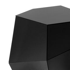 Organic geometric black glass Three Rocks high side table by InsidherLand