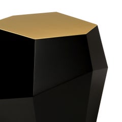Organic geometric lacquered & brass Three Rocks high side table by InsidherLand