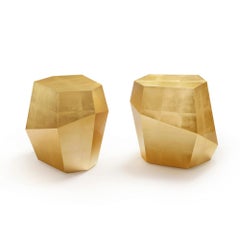 Three Rocks High Side Table, Gold Leaf, InsidherLand by Joana Santos Barbosa