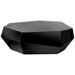Three Rocks Low Coffee Table, Black Glass, InsidherLand by Joana Santos Barbosa