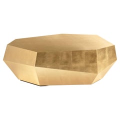 Three Rocks Low Coffee Table, Gold Leaf, InsidherLand by Joana Santos Barbosa