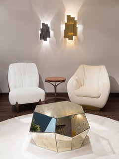 Three Rocks Medium Coffee Table Aged Mirror InsidherLand by Joana Santos Barbosa