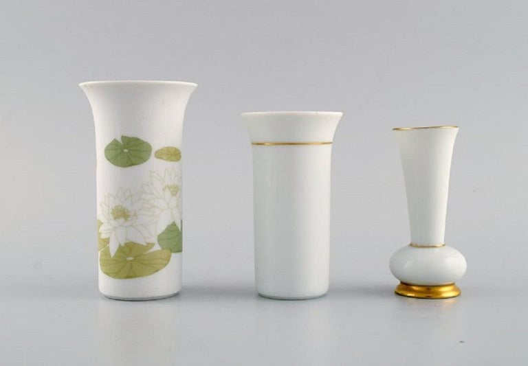 Three Rosenthal Porcelain Vases, Mid20th Century For Sale at 1stDibs