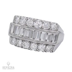 Three-Row Diamond Cocktail Ring