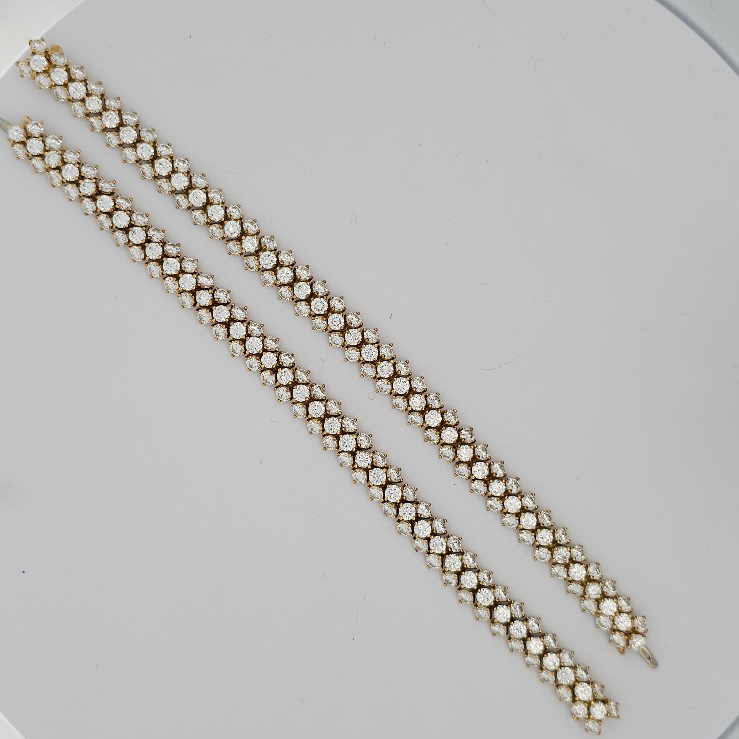 Three Row Diamond Necklace  For Sale 8