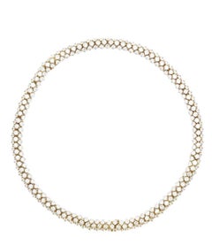 Three Row Diamond Necklace