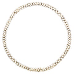 Vintage Three Row Diamond Necklace