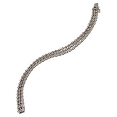 Three Row Diamond Tennis Bracelet