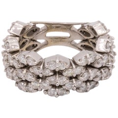 Three-Row Flex Diamond Ring